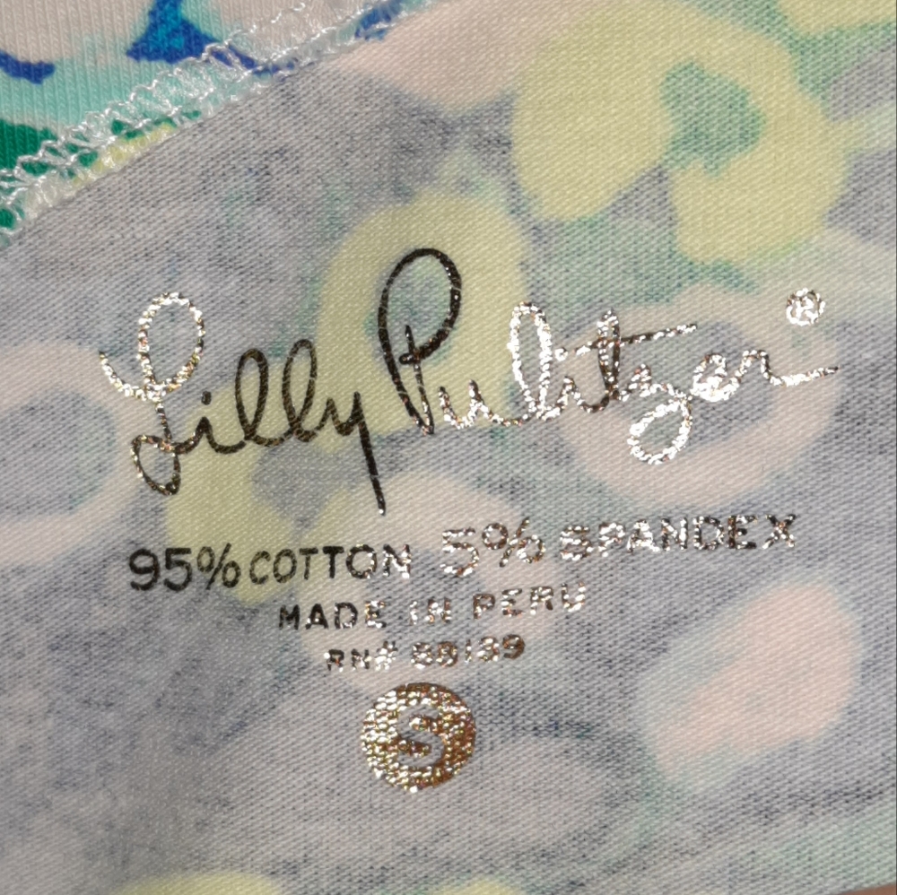 LILLY PULITZER Waverly Top Bright Navy A Jungle In Here Small LNC - Picture 7 of 11